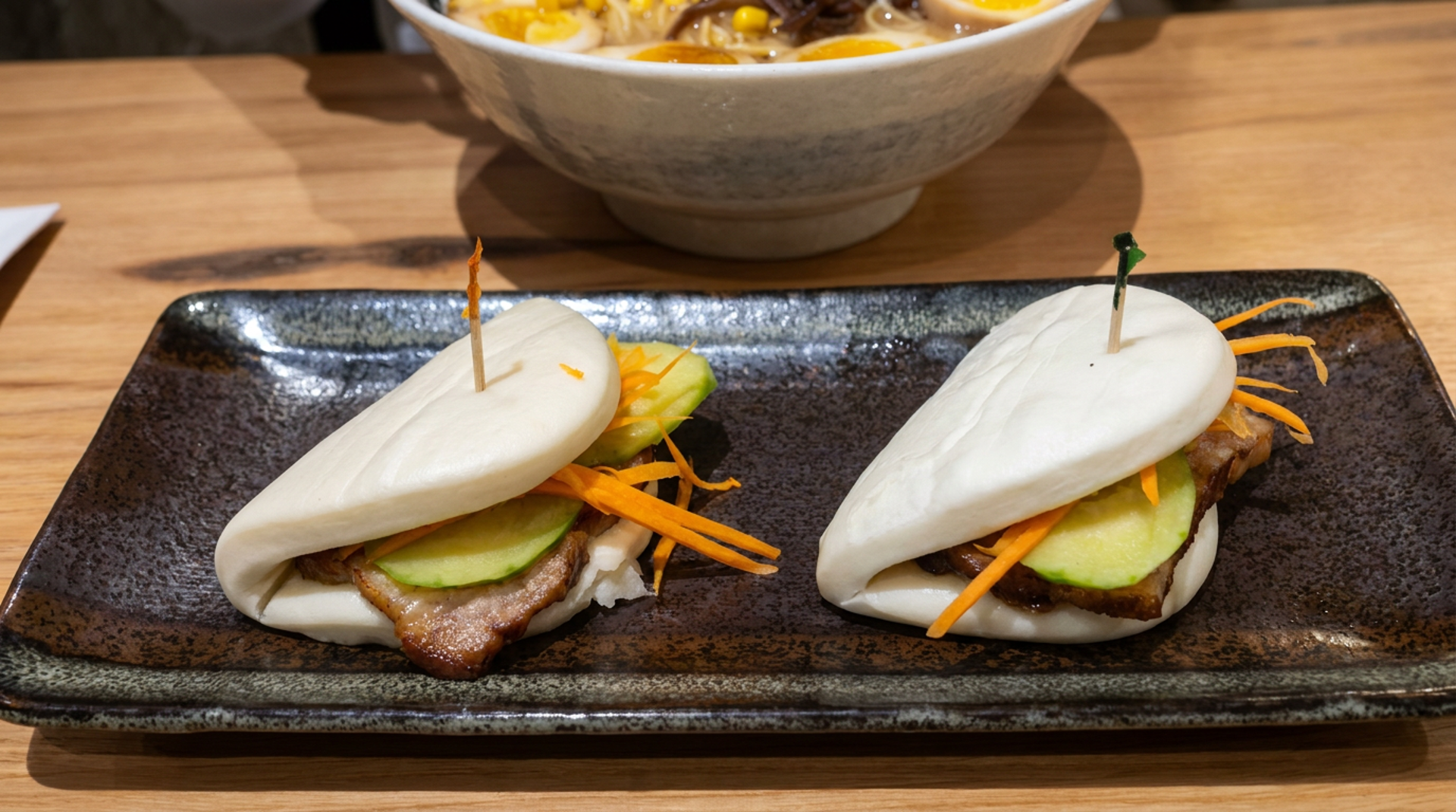 Pork buns and gyoza