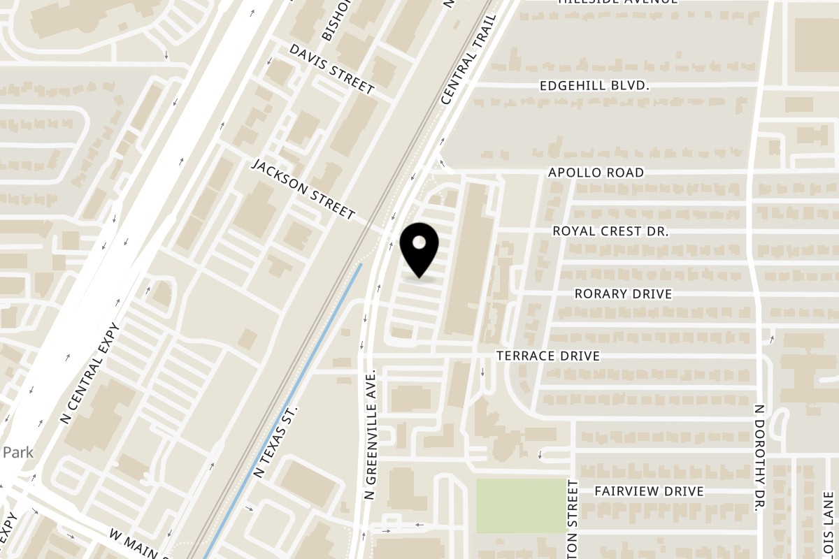Map showing the location of Maru Ramen on 400 N Greenville Ave in Richardson